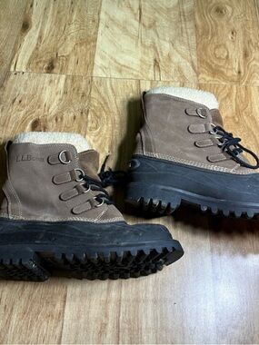 LL Bean Oil Resistant Waterproof Suede Bean Boots Womens Size 8 Medium
